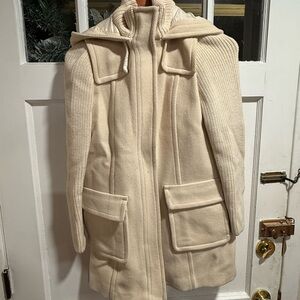 Banana Republic Cream Pea Coat